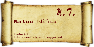 Martini Ténia névjegykártya